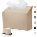 Disposable Hand Towel Box Cover Compatible with Kleenex Disposable Paper Hand Towels, Leather Tissue Box Cover Holder for Bathro
