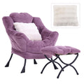 HomEastlly Lazy Chair with Ottoman, Modern Large Accent Lounge Chair with a Pillow, Leisure Sofa Armchair with Ottoman, Reading 