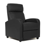 Fdw Recliner Chair Home Theater Seating Reclining Sofa Push Back Recliner With Lumbar Support And Leather Padded Seat Backrest For Living Room (Black)