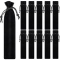Wfplus 50 Pieces Velvet Pen Pouch With Drawstring - Velvet Pen Bag Case Pen Holder Pencil Bag For Pen & Pencil (Black)