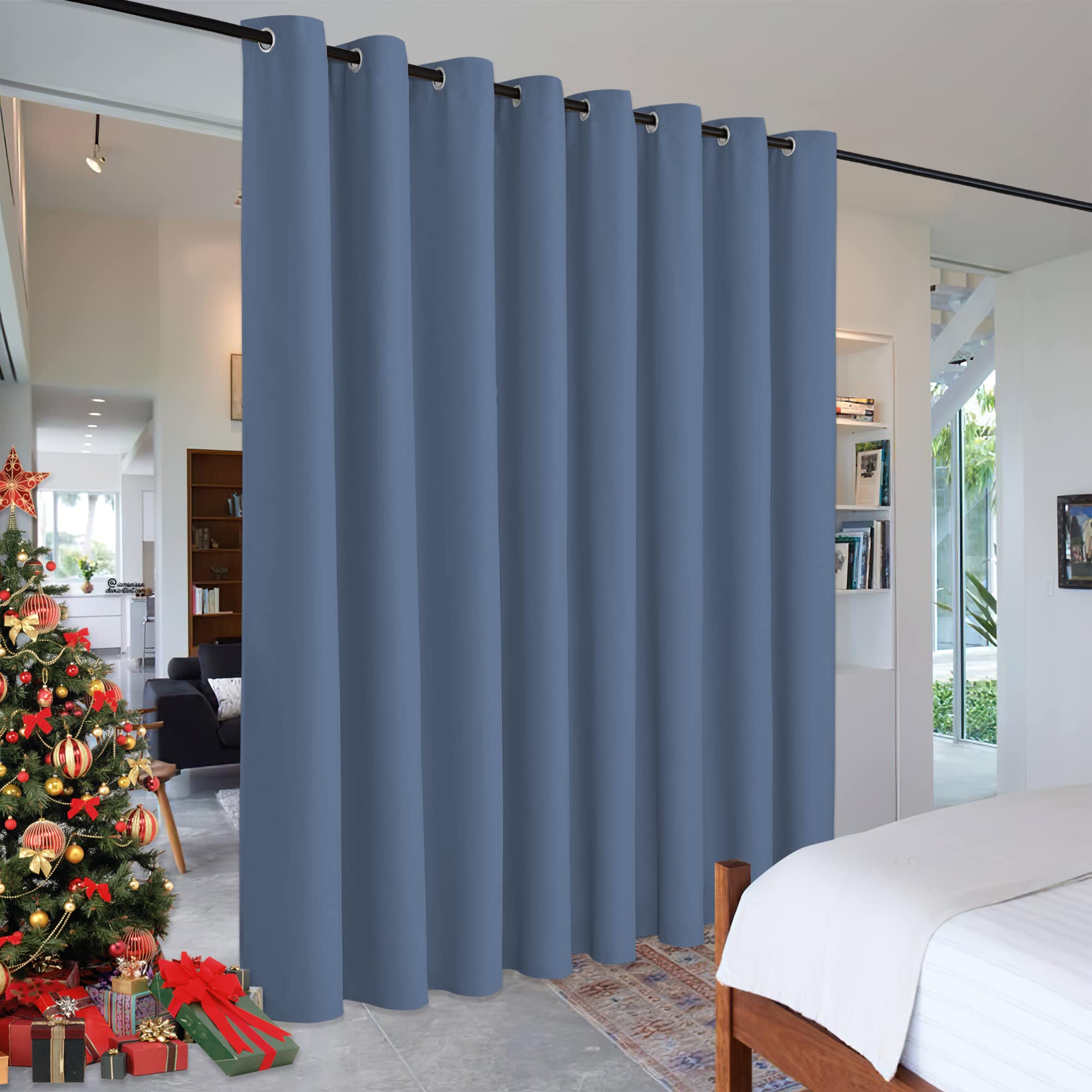 Ryb Home Privacy Room Divider Curtains Blackout Thermal Insulating Soundproof Partitions For Restroom Dorm Apartment Separator B