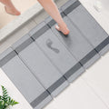 WALL QMER Stone Bath Mat, Big Big Big, 20x32, Foldable, Multifunctional Stone Bath Mats for Bathroom, Easy to Clean, Light Gray