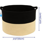 Casaphoria Xxxlarge Cotton Rope Basket Woven Laundry Basket Blanket Basket Basket With Handle Comforter Cushions Storage Bin Thr