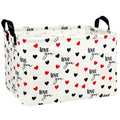 BOAMAU Kid Large Valentines Day Basket Heart Cute Empty Gift Basket for Girlfriend Love Room Decor Storage Basket (Loveyou red 