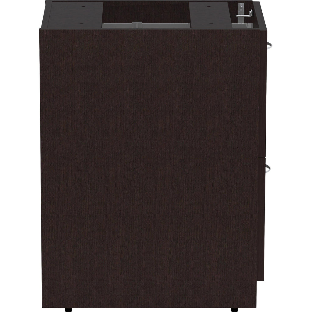 Lorell, LLR18221, Essentials Espresso Laminate Pedestal, 1 Each