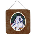 CarolineS Treasures Christmas Tree With Harlequin Dane Wall Or Door Hanging Prints 7172Ds66, 6Hx6W, Multicolor