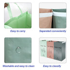Jialai Home Separate Recycling Waste Bin Bags For Kitchen Home - 42 Gallon Recycling Bins (Pink, Green, Gray) Waste Trash Sortin