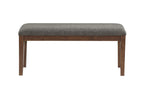 Steve Silver Furniture Quinn Upholstered Seat Wood Bench, Dining Room, Hallway, or Bedroom, Transitional Style, Natural Chestnut Finish, Brown