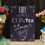 Artclub Enjoy Your Life Metal Plate Sign, Life Is Like A Cup Of Tea Funny Saying Antique Plaque Vintage Poster Kitchen Living Ro