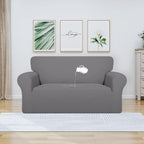 Purefit 100% Dual Waterproof Couch Cover Slipcovers For Couches And Sofas - Stretch Non Slip Fleece Sofa Covers Washable, Leakproof Furniture Protector For Kids, Pets, Dog (Loveseat, Light Gray)