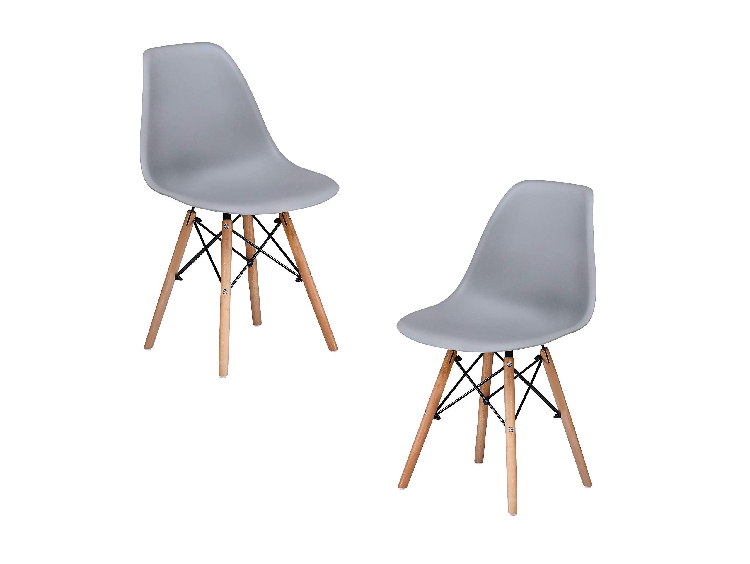 Best Master Furniture Gwenyth Mid-Century Urban Dining Chairs Set Of 4, Gray