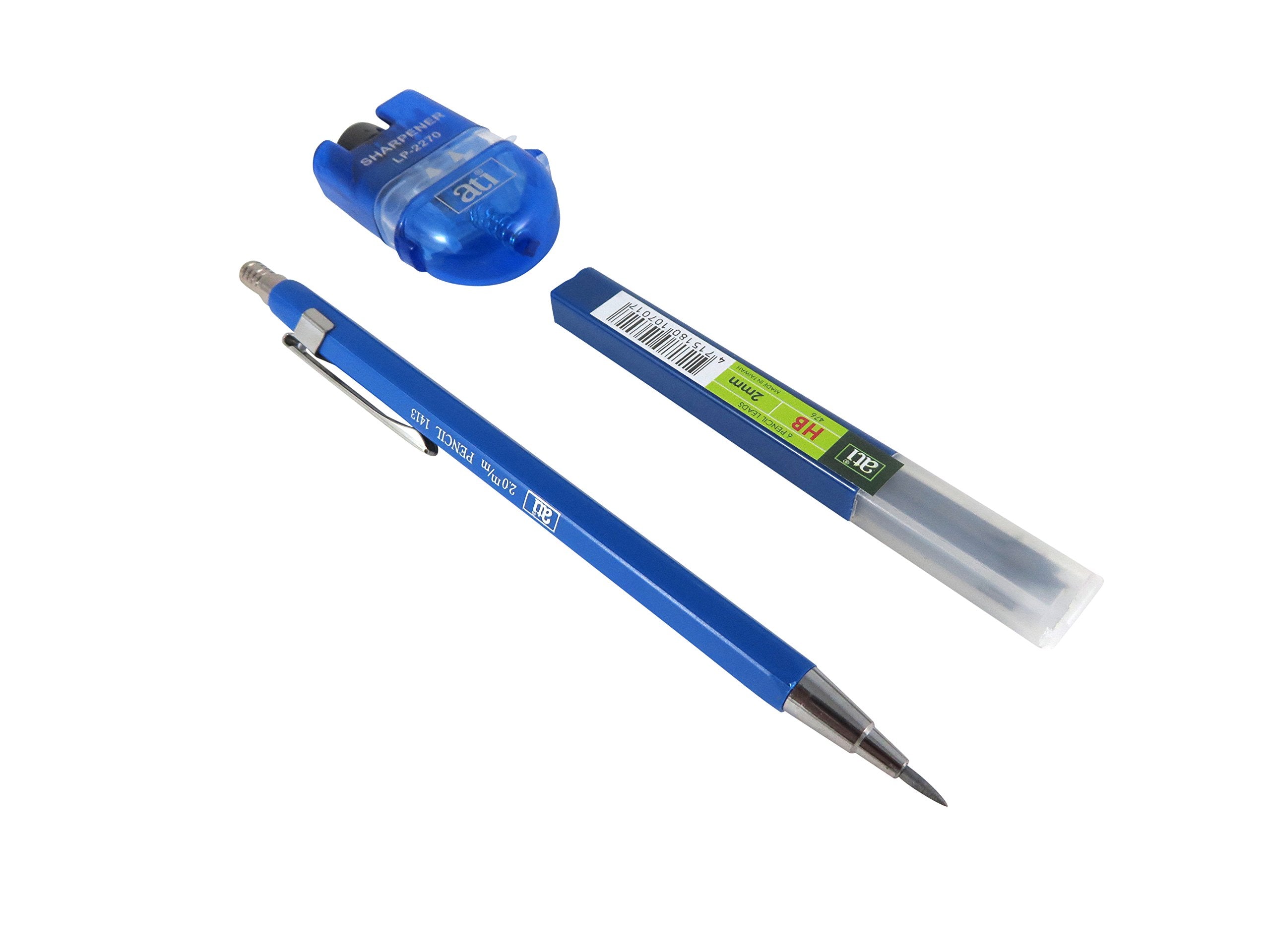 Taytools 504020 2.0 Mm Mechanical Pencil With 6 Each Hb Leads And Sharpener
