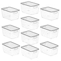 MSHOMELY 8 Pack Clear Storage Bins, Pantry Organizers Bins with Handle, XL