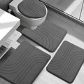 YIHOUSE Memory Foam Bathroom Rugs Set 4 Pieces,Soft Non Slip Bathroom Mats Set, Extra Thick Bath Mats for Bathroom, Machine Wash