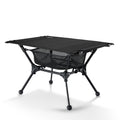 ONETIGRIS Dipper Camping Table, Lightweight Portable Folding Table with Mesh Storage Net, High/Low Options, Ideal for Camping, H