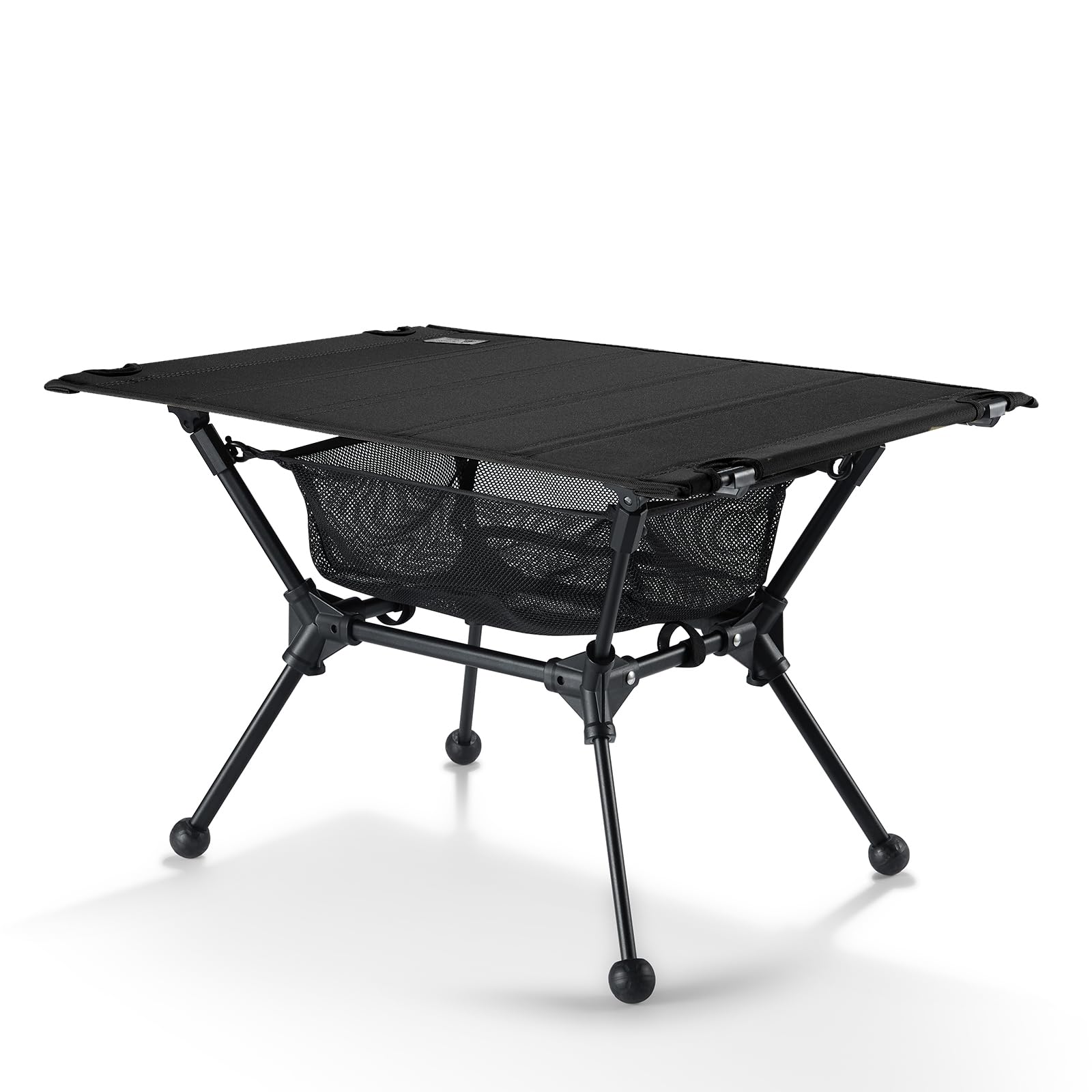 ONETIGRIS Dipper Camping Table, Lightweight Portable Folding Table with Mesh Storage Net, High/Low Options, Ideal for Camping, H