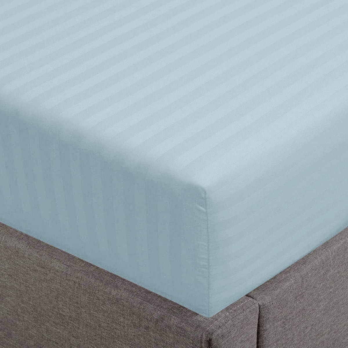 Feather & Stitch New York 1 Piece Fitted Sheet Queen Size, 100% Cotton 18 Inch Extra Deep Pocket, 500 Thread Count Premium Ultra
