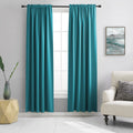 Donren 84 Inch Teal Blackout Curtains For Craft Room - Thermal Insulated Room Darkening Rod Pocket Curtains(52 By 84 Inch,Set Of 2 Panels)