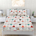Dream Weaverz Polycotton Printed 260 Thread Double Bed Size Fitted Elastic Bedsheet|72X78X7|2 Frill Pillow Cover