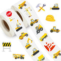 Whaline 1400Pcs Construction Sticker Truck Digger Vehicle Transportation Sticker 16 Designs Incentive Teacher Reward Decal For C