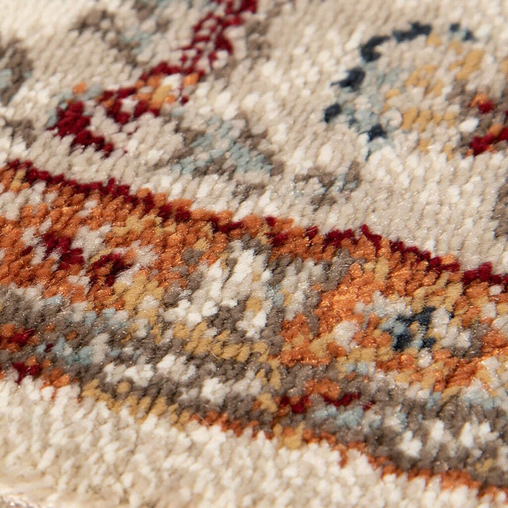 HomeRoots 531788 8 x 10 ft. Beige Floral Medallion Power Loom Rectangle Area Rug
