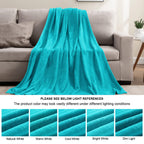 Bedelite Fleece Blankets Twin Size Teal Throw Blankets For Couch & Bed, Plush Cozy Fuzzy Blanket, Super Soft & Warm Blankets For
