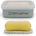 AIMAIAIMAI Compact Leakproof Travel Soap Case, Silicone Travel Soap Container, Portable Soap Box with Drainage Layer, Shatterpro