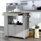 Anderson Teak Astor 35" Kitchen Cart, Medium, Grey