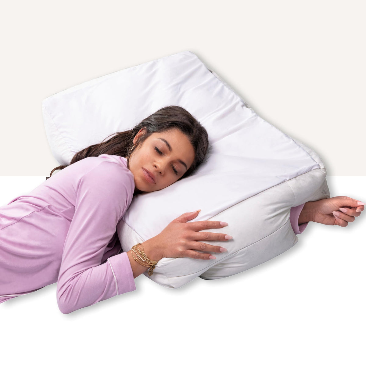 Wife Pillow - Ultra Soft Support. Shoulder & Neck For Pain Relief. Side, Back, Stomach Sleepers Arm Hole Slots For Many Sleeping
