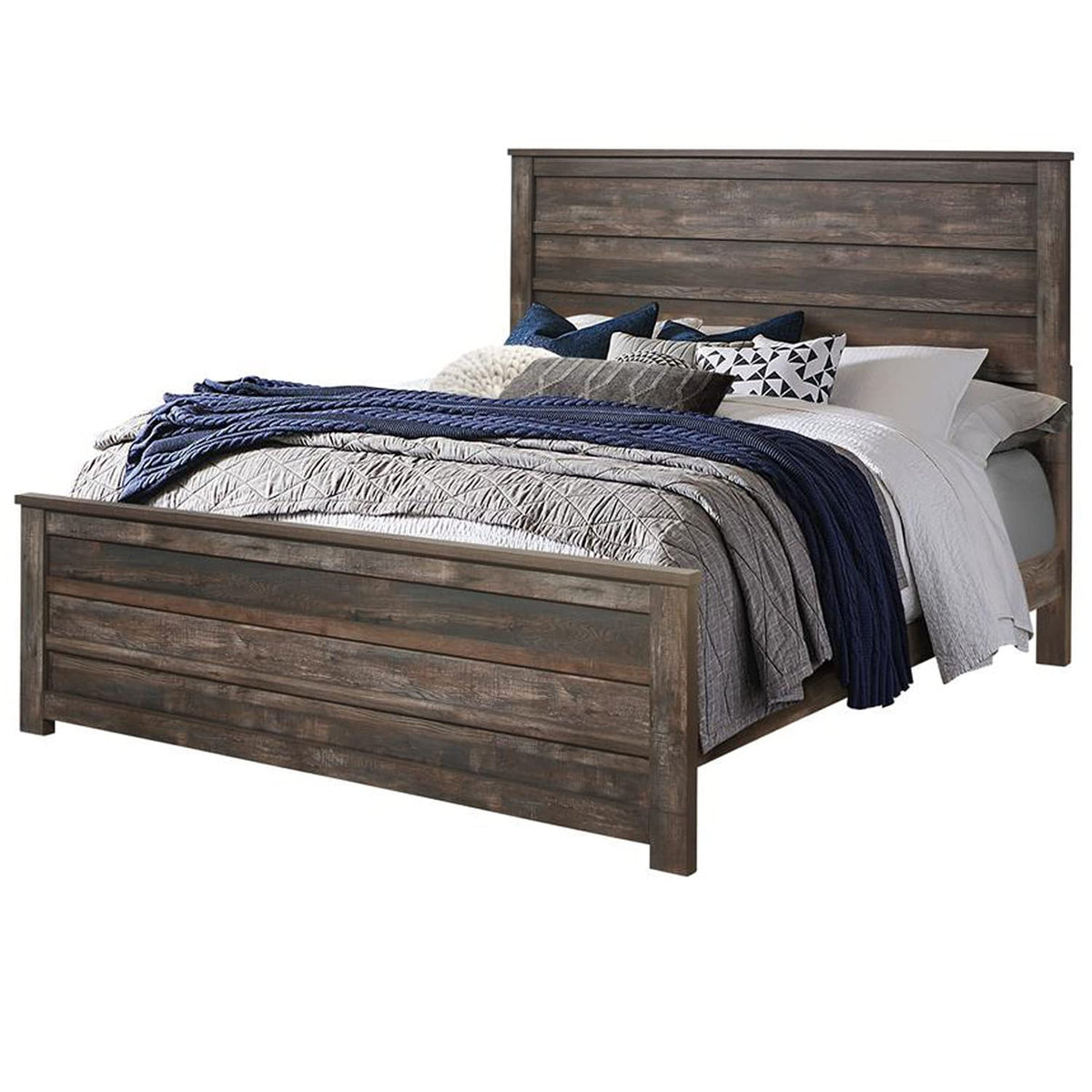 Global Furniture Harlow Rustic Brown Queen Bed