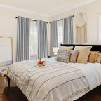 Miulee 100% Blackout Curtains 72 Inches Long Linen Blackout Curtains For Bedroom, Back Tab Room Darkening Black Out Window Drapes Thermal Insulated Rod Pocket, Light Grey, 2 Panels Set