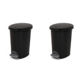 Sterilite 2.6 Gallon Ultra StepOn Wastebasket w/ Lid, Small Plastic Trash Can for the Bathroom, Bedroom, or Dorm, Pedal and Line