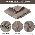 Nialnant 6 Pack Kitchen Towels And Dishcloths Sets,100% Cotton Soft Absorbent Quick Drying Dish Towels For Kitchen,Washing Dishe