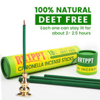 Large Citronella Incense Sticks 18 Sticks Per Tube Add To Natural Ingredients Citronella | Lemongrass And Rosemary Oil | Outdoor