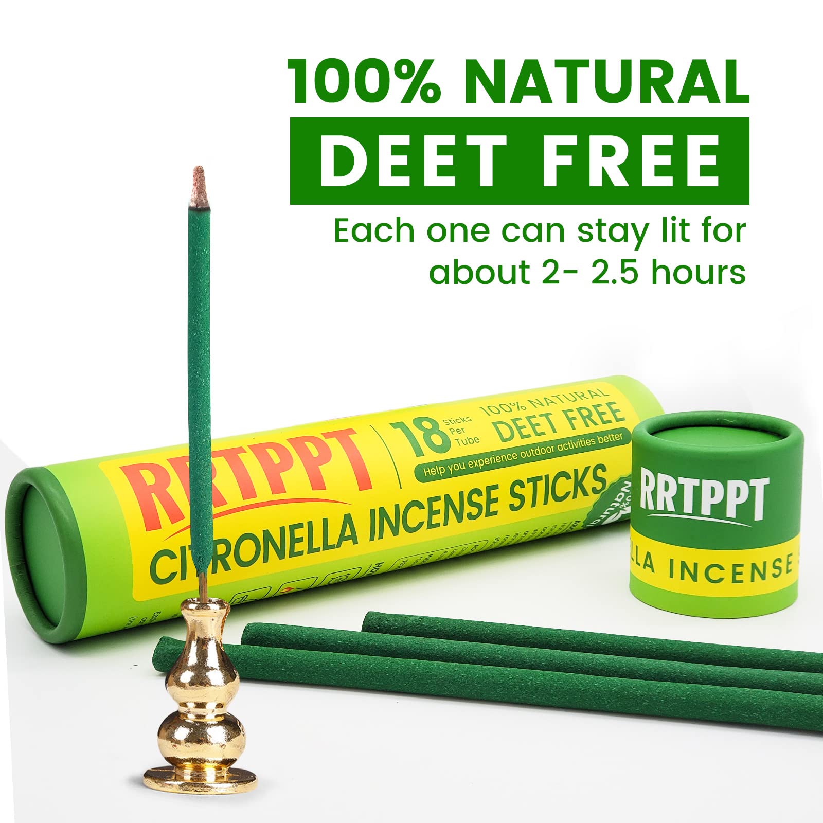 Large Citronella Incense Sticks 18 Sticks Per Tube Add To Natural Ingredients Citronella | Lemongrass And Rosemary Oil | Outdoor