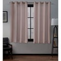 Exclusive Home Loha Linen Grommet Top Curtain Panel Pair, 54''x63'', Blush