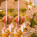 Kemladio 8 Pcs10 Inch Pink Taper Candles, Burning Unscented Tapered Candles 8 Hrs, Long Candle Sticks,Dinner Candle,Tall Candle