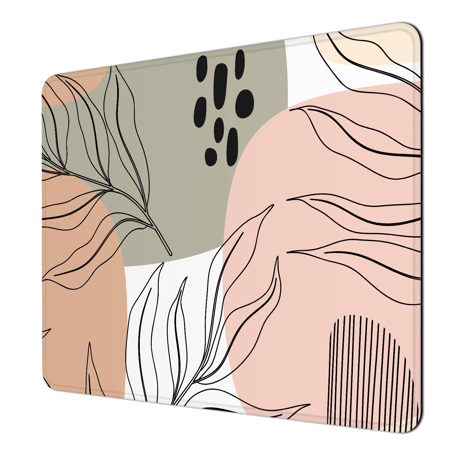 Niniubye Mouse Pad, 30% Thicker Boho Style Computer Pad, Anti-Slip Rubber Mouse Mat With Stitched Edges For Gaming, Office, Lapt