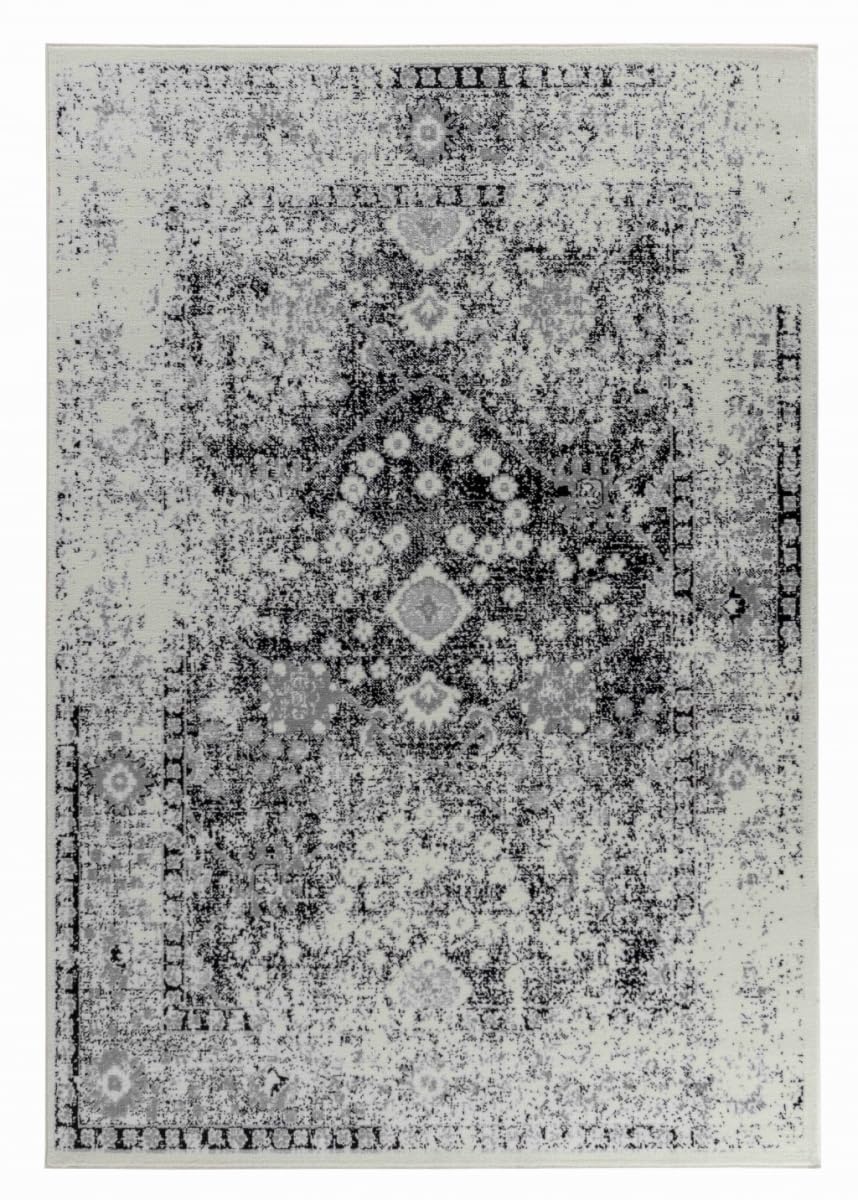 HomeRoots 506633 8 x 11 ft. Black Oriental Rectangle Area Rug