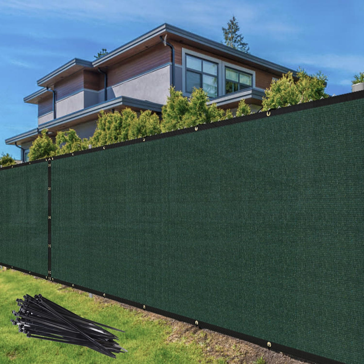 Tang Privacy Fence Screen Green 4' X 64' For Patio Garden Heavy Duty Residential Windscreen Fence Privacy Blockage For Backyard