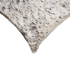 HomeRoots Salt & Pepper Grey/White Cowhide, Microsuede, Polyfill 18' x 18' x 5' Salt and Pepper Gray and White Cowhide Pillow