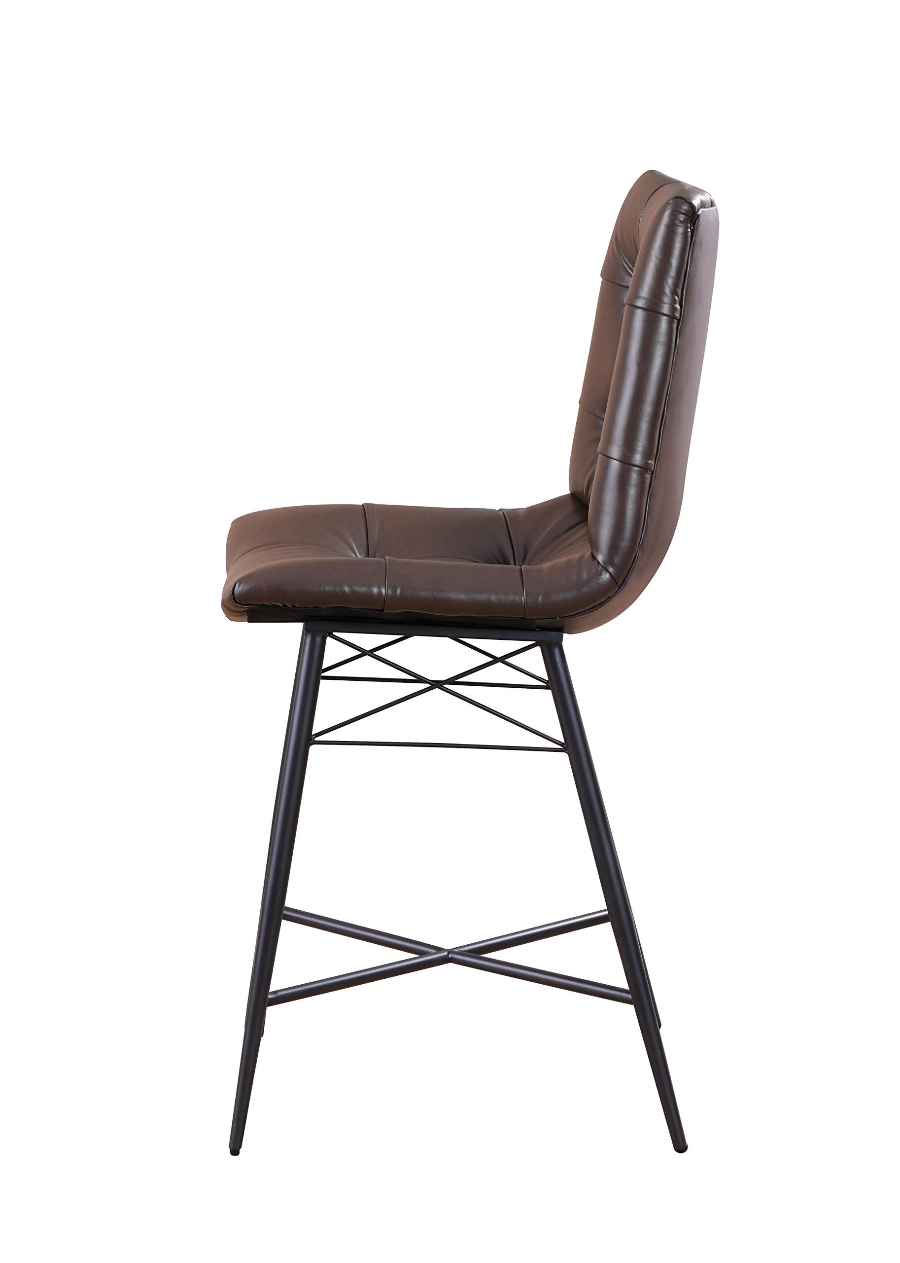 Coaster Home Furnishings Upholstered Tufted Counter Height Stools Brown (Set of 2)