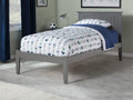 AFI Nantucket Twin XL Size Platform Bed with Charging Station in Grey