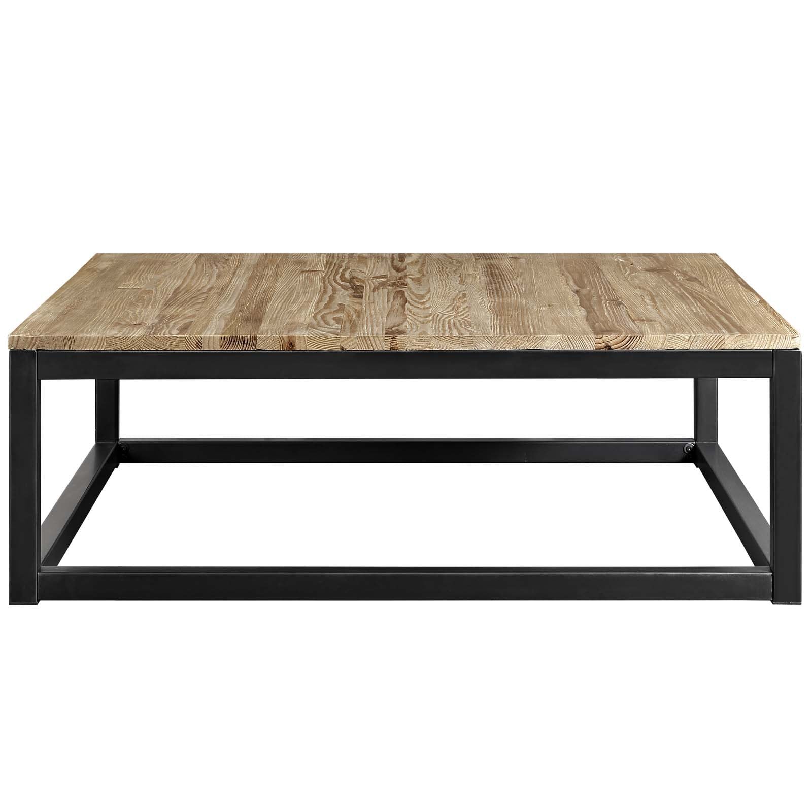 Modway Attune 43.5&quot; Coffee Table With Solid Pine Wood Top In Brown