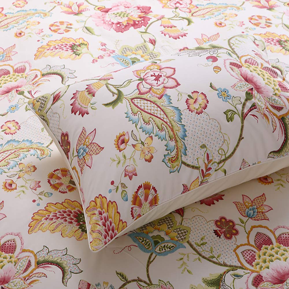 Softta Vintage Bohemia Damask Floral For King/Cal King Bedding 20  36 Inches Pillowcase French Farmhouse 100% Egyptian Long-Stap