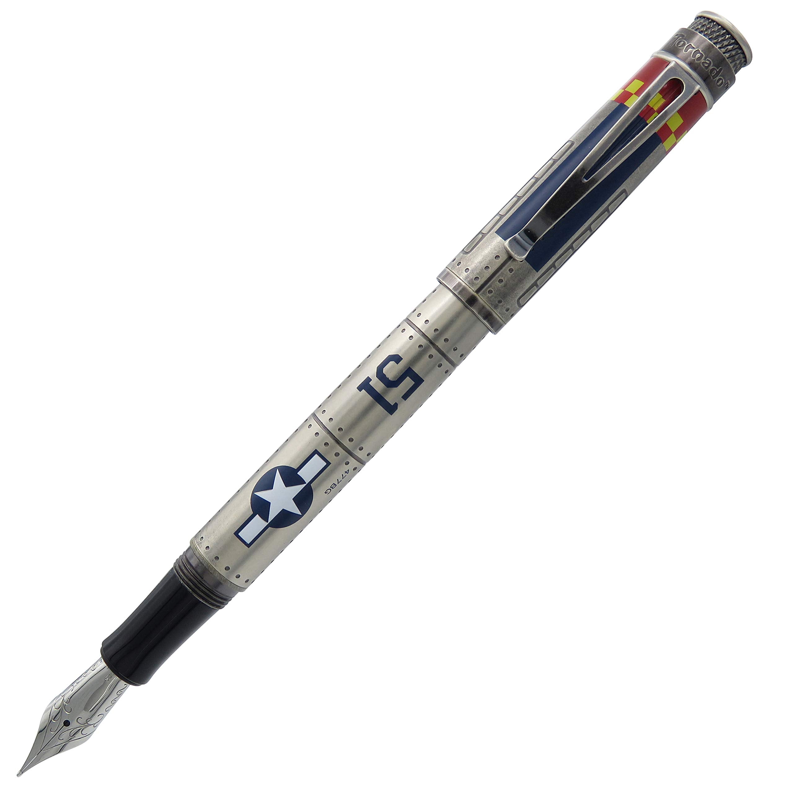 Retro 51 Tornado Fountain Pen - P-51 Mustang Edition, Jowo #6 Nib