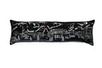 HomeRoots Grey 45' Black Aspen Nighttime Skyline Lumbar Decorative Pillow