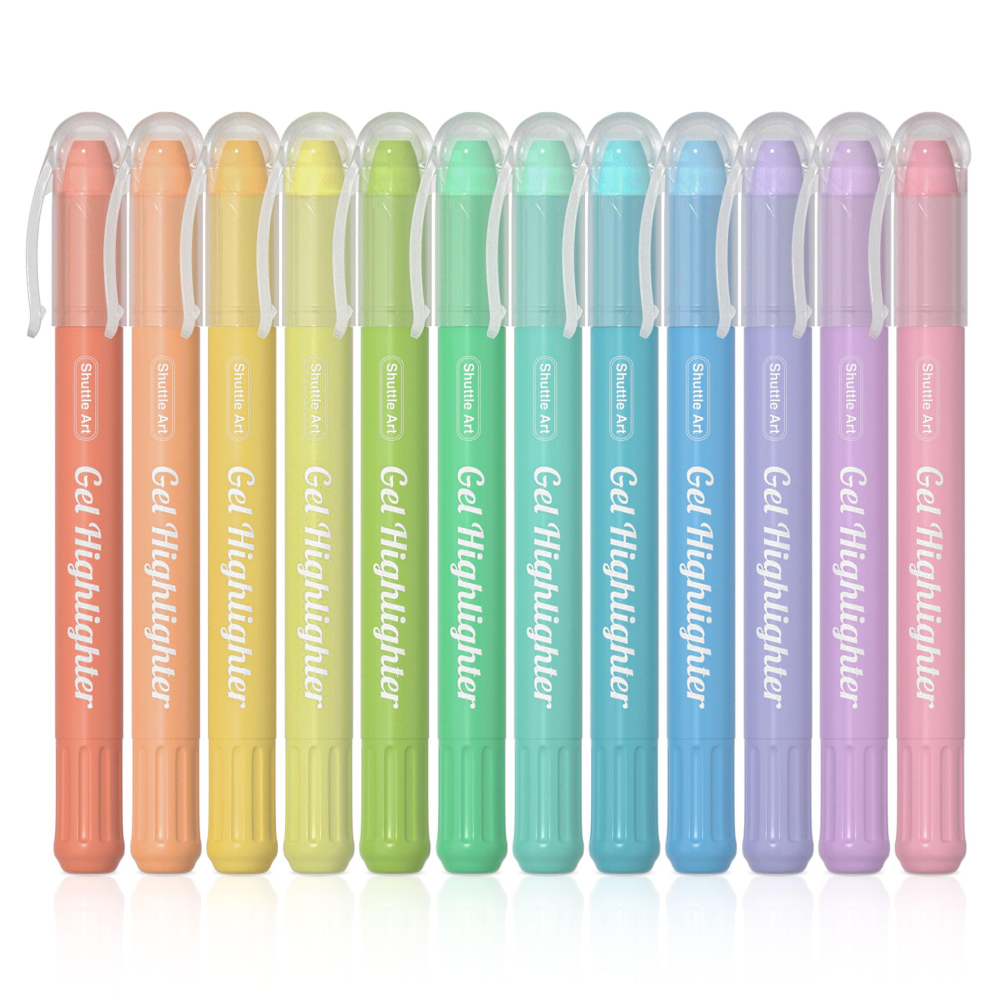 Shuttle Art Bible Highlighters And Pens No Bleed, 12 Pastel Colors Gel Highlighters No Bleed Through, Bible Journaling Supplies,