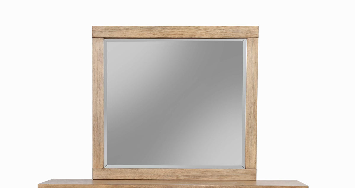 Alpine Furniture Easton Mahogany And Veneer Dresser Mirror, Sand