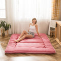 Maxyoyo Japanese Floor Mattress Futon Mattress Queen Size, Thicken Tatami Mat Sleeping Pad Foldable Roll Up Mattress Shiki Futon
